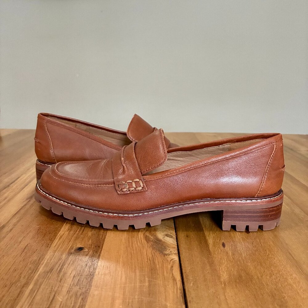 Madewell Tan Leather Penny Loafers - Picture 3 of 5